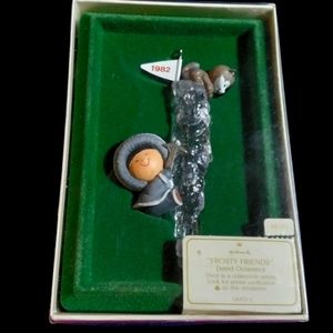 Vintage Hallmark Frosty Friends Ornament 1982 3rd in Series Eskimo Husky Icicle